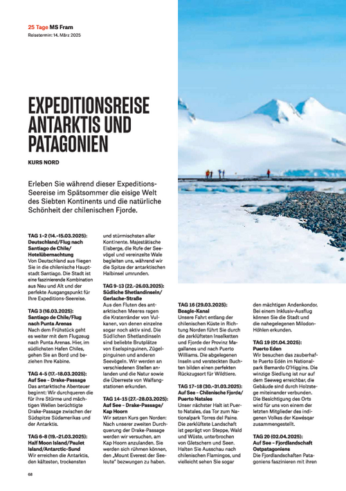 Expeditionsreise Antarktis und Patagonien 