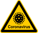 Gefahrenzeichen Coronavirus