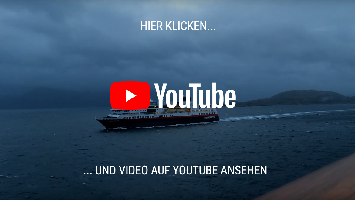 Video einer Schiffsbegegnung zwischen MS Trollfjord und MS Havila Castor 